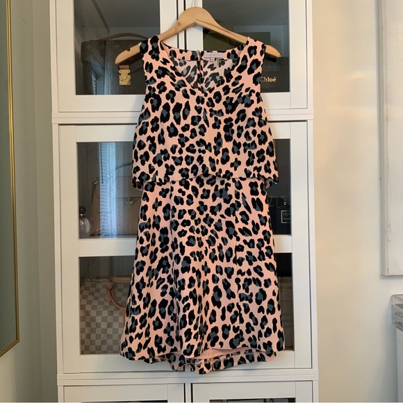 1. State Leopard Animal Print Mini Sleeveless Dress Size XS - Picture 2 of 12
